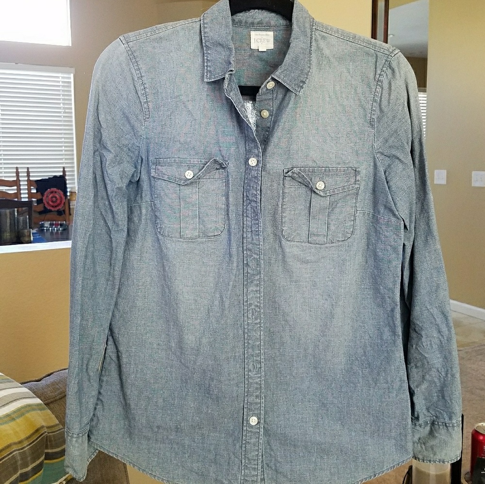 Sz. XS J. Crew 'The Perfect Chambray Shirt'